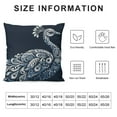 thumbnail image 5 of JRXY Chinese style blue and white porcelain peacock Pillow Covers Decorative Couch Pillow Cases Throw Pillows Decor For Living Room Bed Couch Sofa Porch(blue and white porcelain decoration) 22x22in, 5 of 5