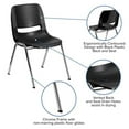 thumbnail image 4 of Flash Furniture HERCULES Series 440 lb. Capacity Kid's Black Ergonomic Shell Stack Chair with Chrome Frame and 14" Seat Height, 4 of 13