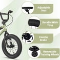 thumbnail image 3 of Glerc 14 Inch Little Kids Bike BMX Style Bicycle with Training Wheels Coaster & Rear V Brake for 3-5 Years Old Boys Girls, Army Green, 3 of 11