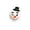 White, variant on Christmas Squishy Toy with Diy Changeable Expressions and Holly Design, 1-Pack, Yellow, for Relaxation, Squeeze Toy