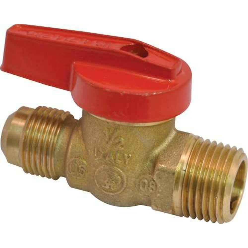 GAS BALL VALVE 3/8" FLARE X 1/2" MPT AGA per 4 Each