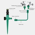 thumbnail image 2 of 5 uds sistema de riego rociador de trípode de rotación de 360 ​​grados para jardín (verde), 2 of 4