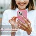 thumbnail image 4 of For iPhone 11 Magsafe Case, Transparent Phone Case Compatible with MagSafe, Triple Layer Magnetic Charging Case, Heavy Duty Shockproof and Drop-Proof Phone Case, Crystal Pink, 4 of 7