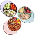 thumbnail image 2 of SIGNORAWARE 3 Pack 3-Compartment Snack Containers with Lids, BPA-Free Food Storage, 2 of 7