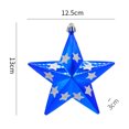 thumbnail image 6 of Christmas Pendant Electroplating Painted Reusable Xmas Tree Decor Merry Christmas Pentagram Small Hanging Ornament for Living Room, 6 of 8