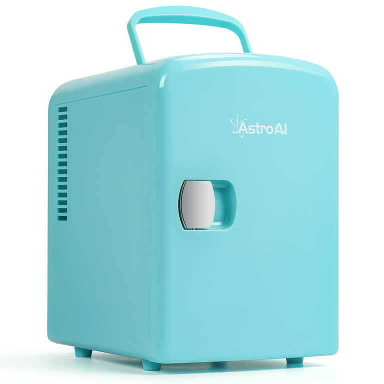 AstroAI Mini Fridge Green, Portable Small Cooler/Warmer Refrigerators, for  bedroom, Skincare, Office, Car, Home, 6 Can/4L AC/DC, for Gifts 
