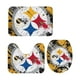 thumbnail image 4 of Juego de 3 alfombras de baño del equipo Steelers Alfombra antideslizante para baño de 24 x 16 pulgadas, 4 of 7