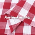 thumbnail image 3 of CAROMIO Light Filtering 28"W x 30"L Kitchen Cafe Curtains Buffalo Check Pattern Half Window Covering Tier Curtains, Red White, Set of 2, 3 of 8
