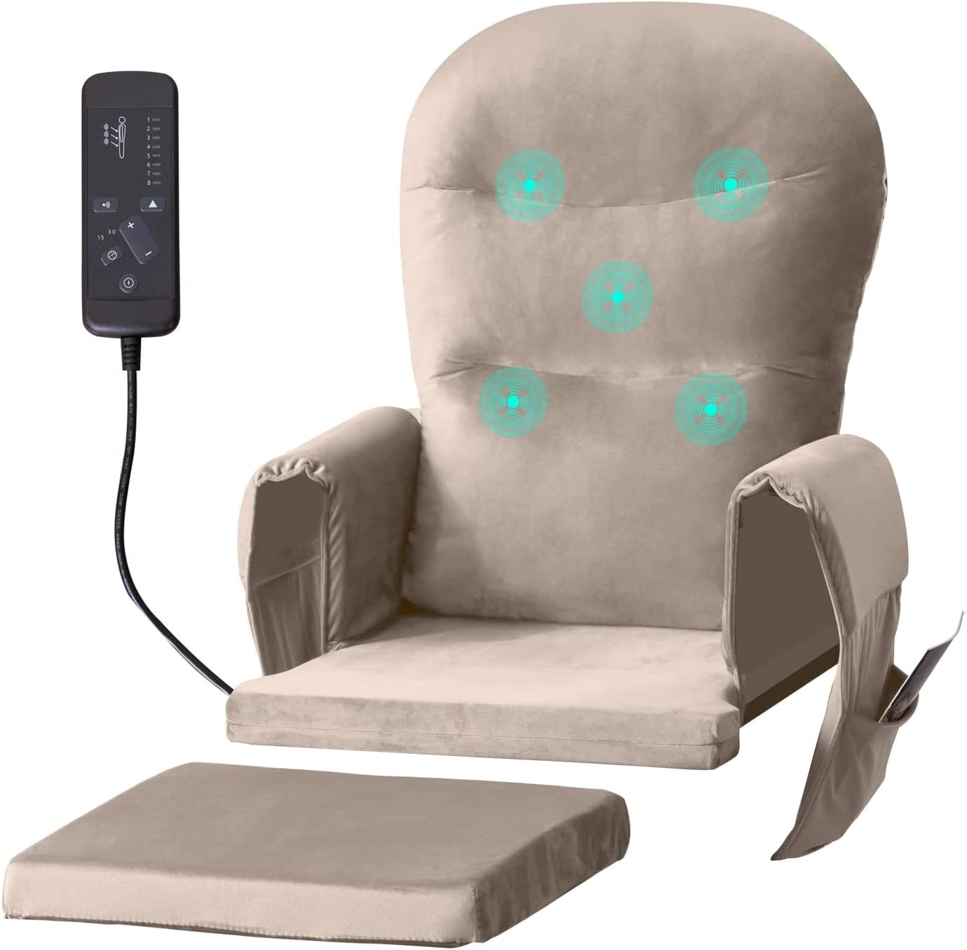 OKAKOPA Vibration Massage Glider Rocker Replacement Cushions Set 5PCS, Velvet