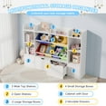thumbnail image 4 of Reasea 6-Bin Toy Storage Organizer for Kids – 4-Tier Bookshelf with 6 Removable Cubbies & 2 Movable Drawers, Kids Toy Shelf for Playroom, Bedroom, Multicolor, 4 of 6