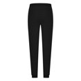 thumbnail image 4 of LMOIPLI Men's Tapered Running Pants Drawstring Lightweight Breathable Exercise Jogging Pants with Two Side Pockets Adjustable Waist for Outdoor Activities Wear Black XL, 4 of 7