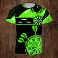 thumbnail image 2 of XIAOCHA Dartboard Print T Shirt For Men Crew Neck Short Sleeve Sports Leisure Graphic Tee, 2 of 4