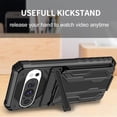 thumbnail image 3 of MISSUNNY Phone Case for Google Pixel 9/9 Pro 5G with Tempered Glass Screen Protector Cover and Slim Credit Card Holder Stand Slot Kickstand Film Rugged Cell Accessories Pixel9 9Pro Nine Women Men Blac, 3 of 4