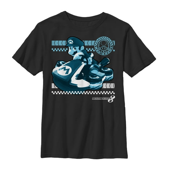 Boy's Nintendo Mario Kart 8 Fierce  Graphic Tee Black Small