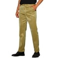 thumbnail image 4 of INSPIRE CHIC Men's Pants Metallic Straight Leg Party Nightclub Glittering Trousers 30 Golden, 4 of 6
