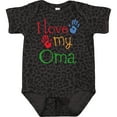 thumbnail image 3 of Inktastic I Love My Oma Grandchild Boys or Girls Baby Bodysuit, 3 of 5