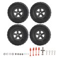thumbnail image 2 of RC Wheels, 4 Sets RC Short Course Truck Tires Impact Resistant  For SLASH Red,Black, 2 of 8
