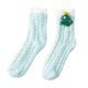 thumbnail image 4 of Calcetines de mujer, calcetines de forro polar, calcetines de suelo, calcetines para dormir, calcetines cálidos de invierno para Verde, 4 of 9