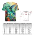 thumbnail image 2 of Flower Hummingbird Womens Tops Women's Fashion Casual Short Sleeve Flower Print Round Neck Pullover Top Blouse, 2 of 6