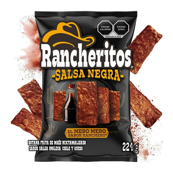 Botana Rancheritos sabor salsa inglesa,chile y queso 224 g