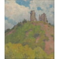 thumbnail image 2 of Ľudovít Čordák 15x17 Black Ornate Wood Framed Double Matted Museum Art Print Titled - The Ruins of Slane Castle (1902-1903), 2 of 5