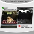 thumbnail image 4 of Yspwyqan Universal Car Trunk Mat 29" x 39", Festive Vehicle Interior Accessory, Red Plaid Snowflake Easy to Clean Trunk, Portable Fit for Most Sedan SUV Wagon Holiday Use, 4 of 7