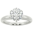 thumbnail image 2 of 1 Carat Round Brilliant Moissanite Solitaire Engagement Ring in 14k White Gold (G-H, VS, cttw) 6-Prong Size 6.5 by Beverly Hills Jewelers, 2 of 6