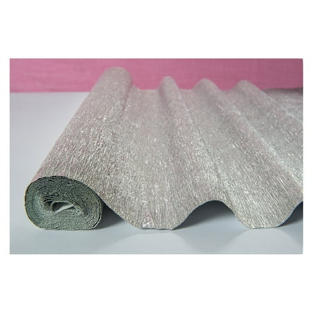 - Premium Heavy Italian Crepe Paper Roll (20 Inches x 8 Feet, Platinum Silver) - For DIY Projects, Table Runners, and Gift Wrapping