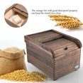 thumbnail image 4 of Paulownia Wood Shuttered Rice Storage Bin Caja de almacenamiento de cocina ambiental 10kg (#02), 4 of 8