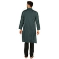 thumbnail image 4 of Atasi Indian Solid Kurta Pajama Set For MensÂ&nbsp;Mandarin Collar Casual Long-Wear Kurta, 4 of 7