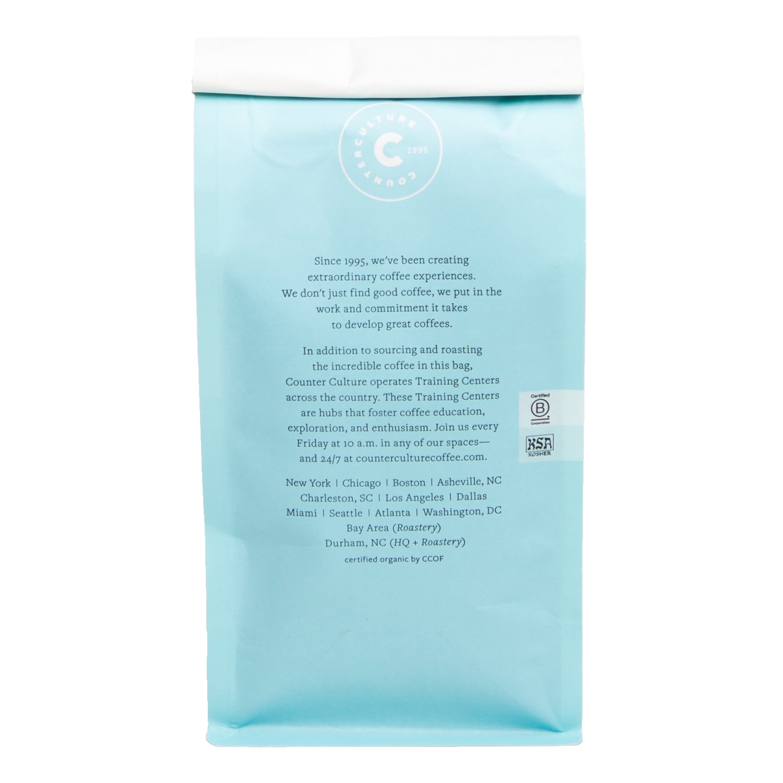 Counter Culture Coffee Fast Forward Blend, Organic, Medium Roast, Whole Bean Coffee, 12 oz