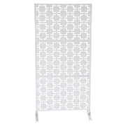 Miumaeov Outdoor Privacy Screens Decorative Privacy Screen with Stand Free Standing Decor Metal Privacy Screen for Balcony Patio Garden Backyard Porch Metal Divider