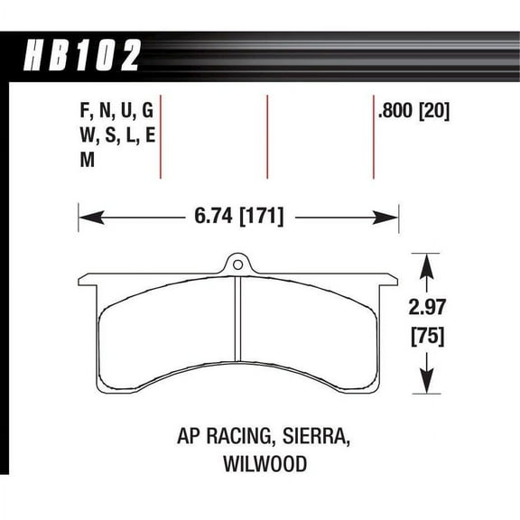 Hawk Brake Wilwood GN AP DTC-70