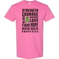 thumbnail image 3 of Inktastic Mental Health Awareness Strength Support Love T-Shirt, 3 of 5