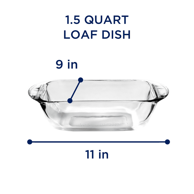 Anchor Hocking Glass Loaf Pan, Quart