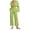 Vert, variante sur sageysalite Ensembles 2 Pcs pour Femmes Hauts Courts en Coton et Lin et Pantalons Légers Respirants Tenues d'Été Automne Manches Longues