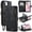 Black, variant on Flip Case for iphone 16e Drivers License Card Slots Drivers License Card Slots with Card Holder