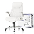 thumbnail image 2 of NOUHAUS +Posture Ergonomic PU Leather Office Chair. Click5 Lumbar Support with FlipAdjust Armrests. Modern Executive Chair and Computer Desk Chair (White), 2 of 15
