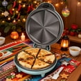 thumbnail image 6 of 9.5 Inch Electric Quesadilla Maker, Grilled Cheese Maker Machine with Extra Stuffing, Easy Slice 6 Wedge, Non-Slip Feet, Aqua, 6 of 12