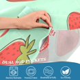 thumbnail image 3 of Yayeee Kitchen Curtains Tier Pair Light Filtering 27"x24" Rod Pocket Short Cafe Window Panel, Strawberry Pattern, 3 of 7