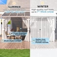 thumbnail image 3 of AECOJOY 20'x10' Outdoor Lean to Gazebo Pergola with Curtains and Netting, 10x20 Large Wall-Mounted Hardtop Gazebo Shelter Pergolas and Gazebos Clearance with Patio Roof, White, 3 of 7