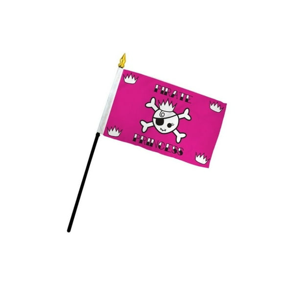 Pirate Princess 4x6in Stick Flag