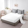 thumbnail image 4 of Castle Fairy Tribal Split Circle Full Size Bedding Sets 7 Pieces,Minimalism Curved Full Size Bed in a Bag,Charcoal White,Reversible, 4 of 7