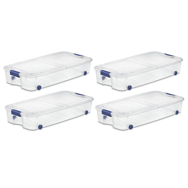 Sterilite Plastic 66 Qt Ultra, Large Rolling Storage Containers