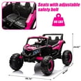 thumbnail image 4 of iRerts Powered Ride on Toy UTV, 24V Ride on Cars with Remote Control, Larger Seat Kids Electric Cars with Bluetooth, Music, Spring Suspension, LED Lights, 4 Wheeler for Boys Girls Gifts, Pink, 4 of 10