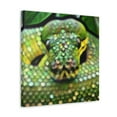 thumbnail image 2 of Green Python Pointillism - Canvas, 2 of 10