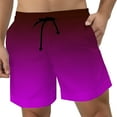 thumbnail image 2 of BOOMNY Men's Shorts Casual Gradient Color Elastic Waist Drawstring Sports Shorts For Man Soft Loose Fit Summer Workout Shorts Leisure Mens Dailywear, 2 of 3