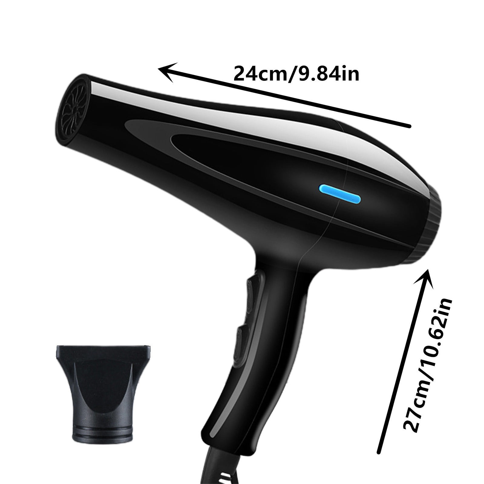 Hair Dryer 110V | Professional Salon Blow Dryer with 5 Heat Settings & DC Motor | Fast Drying | Concentrator Attachment | ABS Material | Black, Purple, Red, Hot Pink | 1000W | 27x25cm