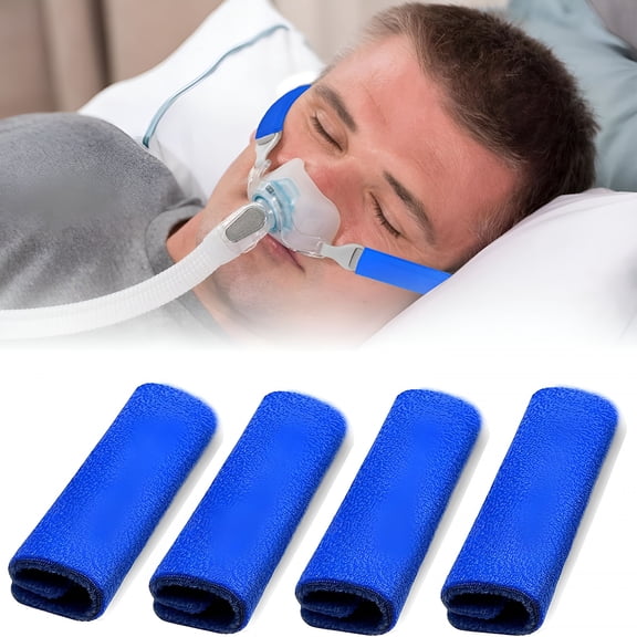 XIRQI 4 Pack Cpap Strap Covers Breathable Cpap Strap Cushions for Most Headgear Straps,Can Reduce Tracks on the Face,Made of Soft Fabric Face Pads