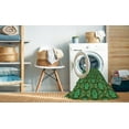 thumbnail image 2 of Ahgly Company Machine Washable Indoor Square Transitional Dark Forest Green Area Rugs, 4' Square, 2 of 7
